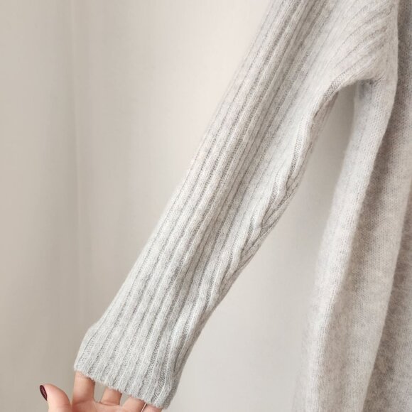 Zara Grey Knit Sweater Dress Wool Blend Shift Style Comfy Cozy Women's S - Picture 4 of 7